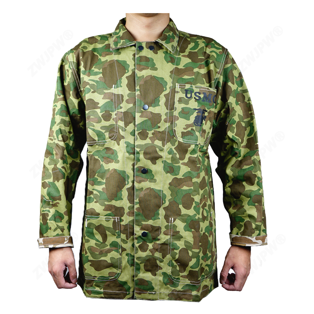 二战美军猎鸭太平洋双面迷彩usmc hbt上衣