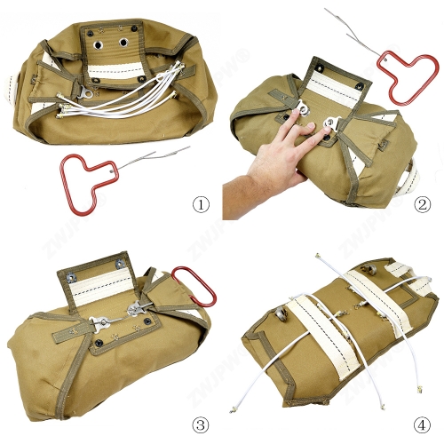 二战美军空降兵t-5降落伞前备用伞包无伞影视道具10182诺曼底登陆